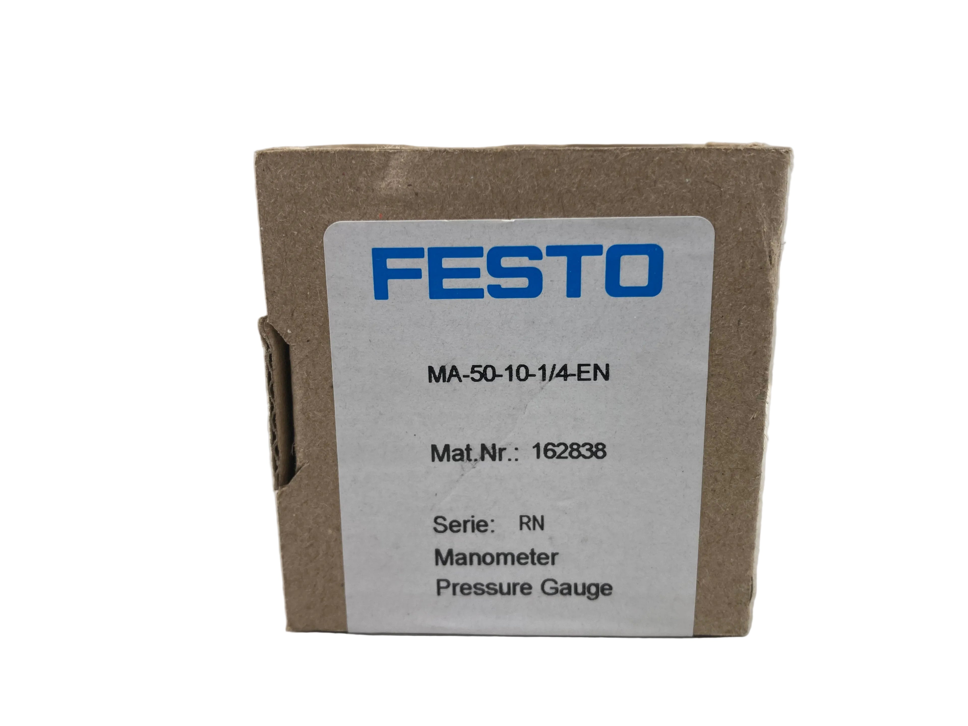 Festo MA-50-10-1/4-EN manometer pressure gauge 0-10 bar 0-140 psi pneumatic
