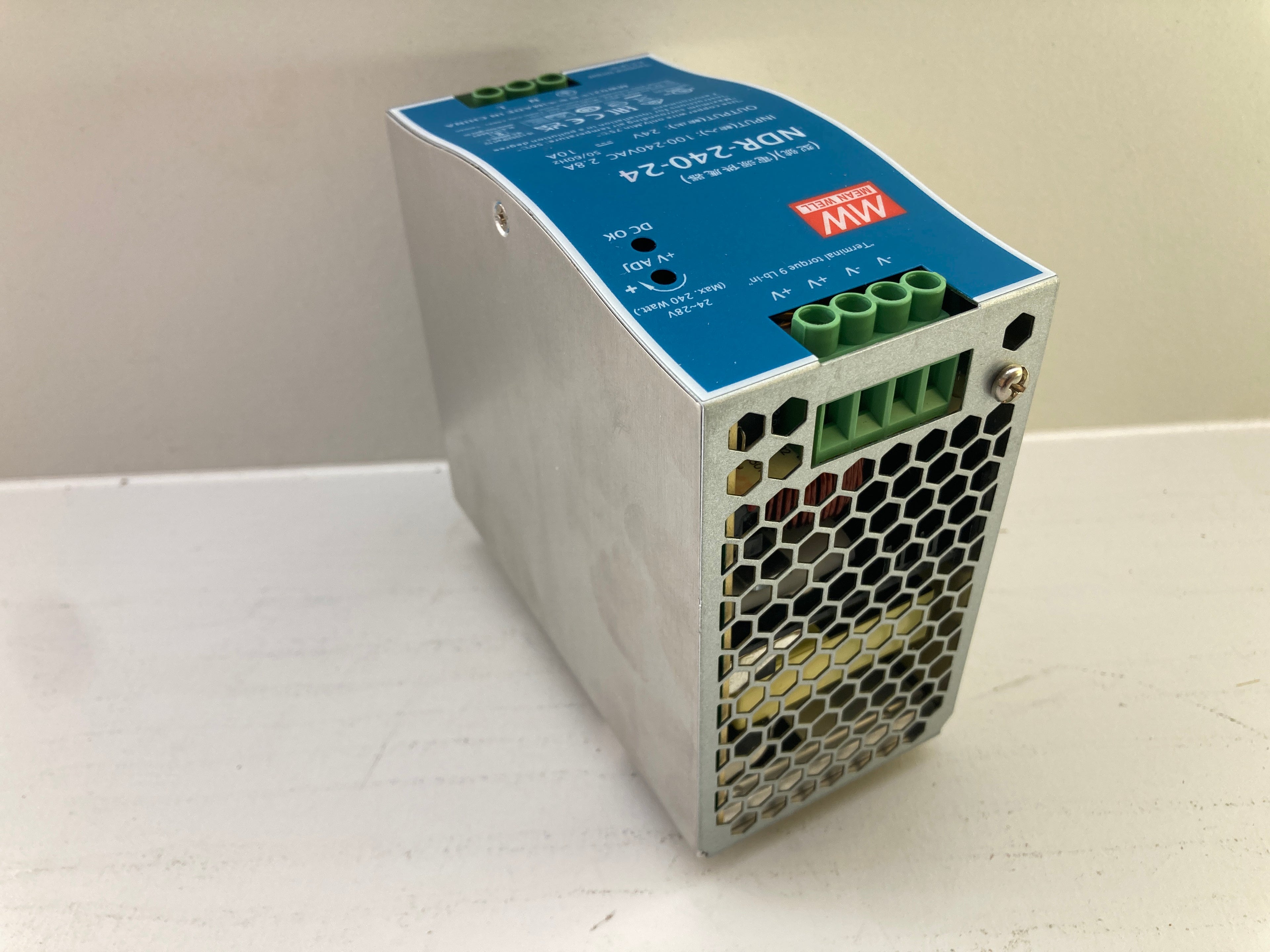 Mean Well NDR-240-24 DIN rail power supply 24V 10A 240W industrial
