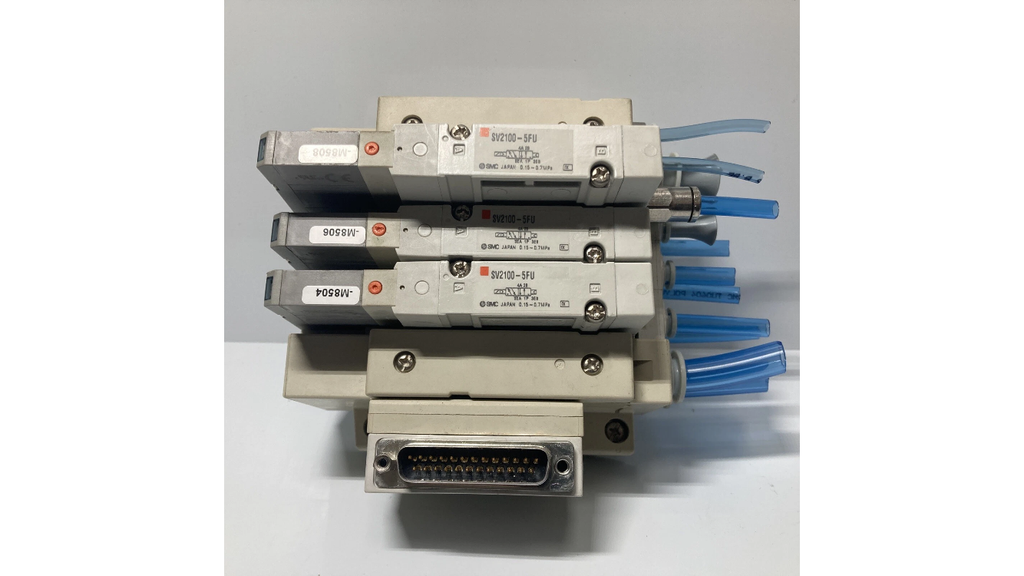 SMC SV2100-5FU ventilblok pneumatisk valve manifold DIN Rail
