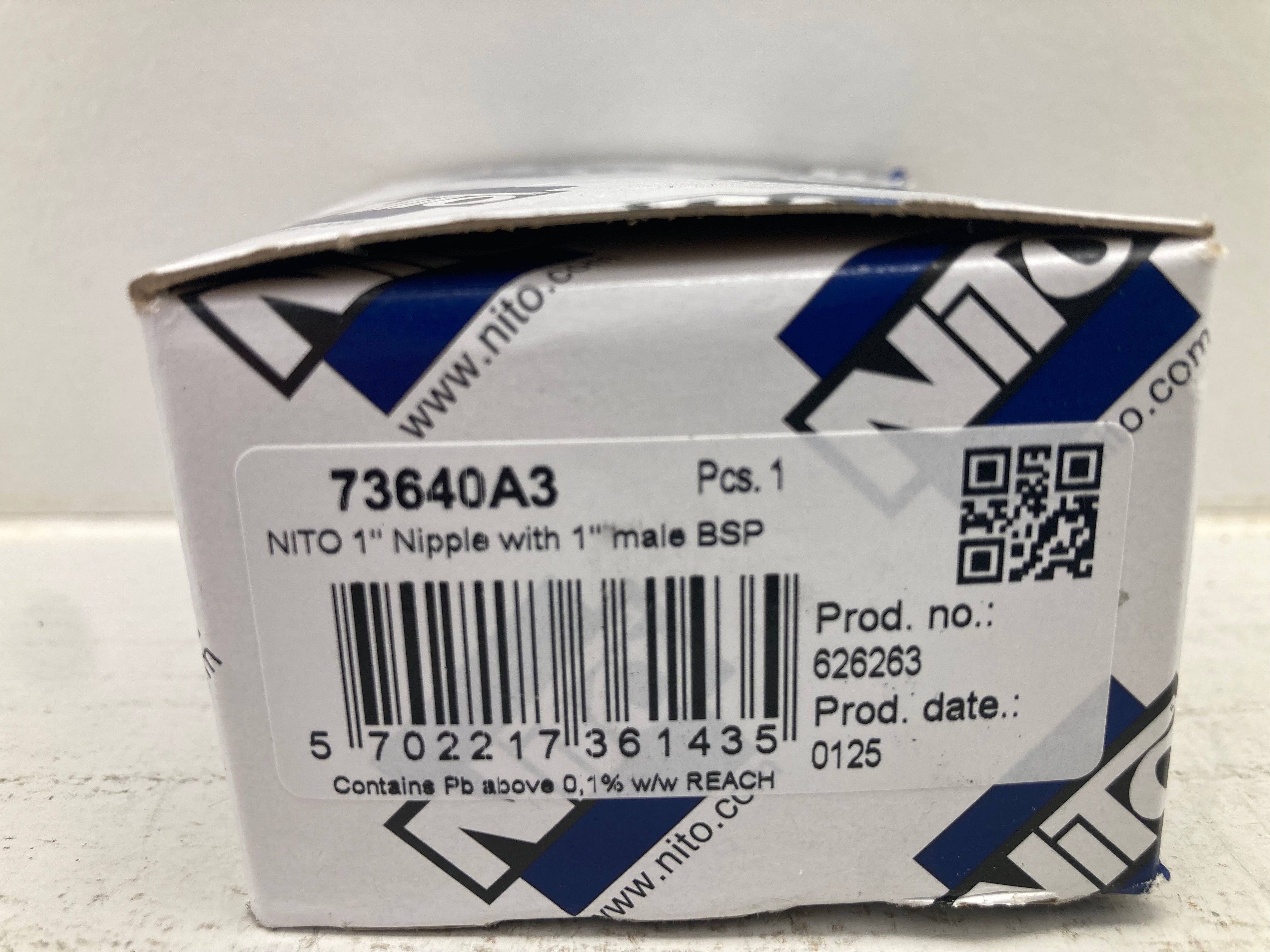 NITO 1" nipple with 1" male BSP 73640A3
