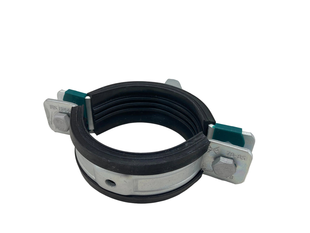 Walraven BIS HD1501 pipe clamp with EPDM rubber for 72-78mm pipes M10/12 thread galvanized steel
