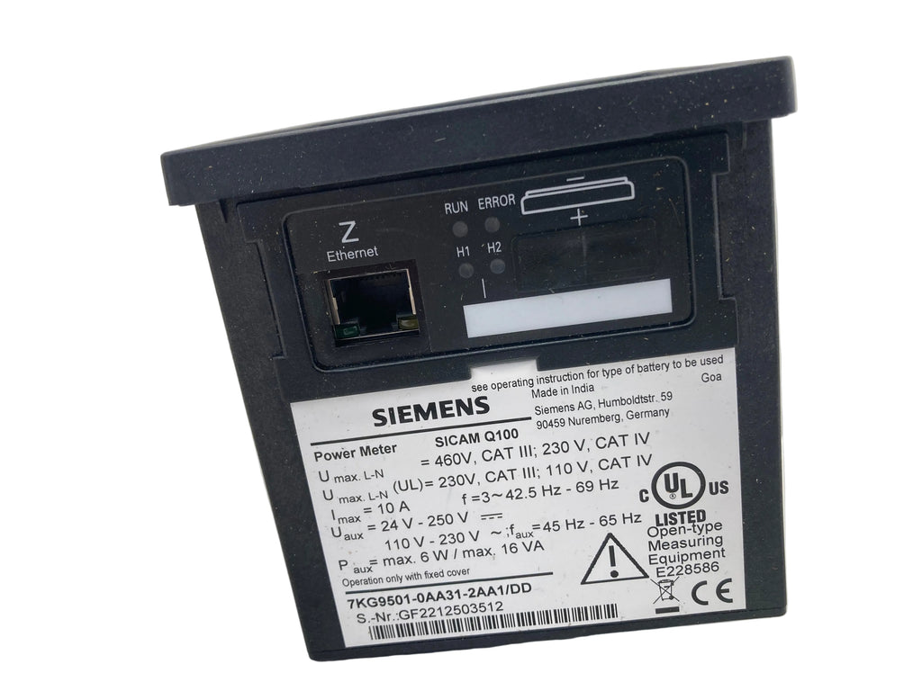 Siemens SICAM Q100 Power Meter 7KG9501-0AA31-2AA1/DD - Professionel energimåler med Ethernet