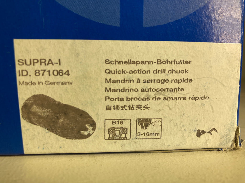 Röhm Supra-I selvspændende borepatron 16mm B16 til præcis boring
