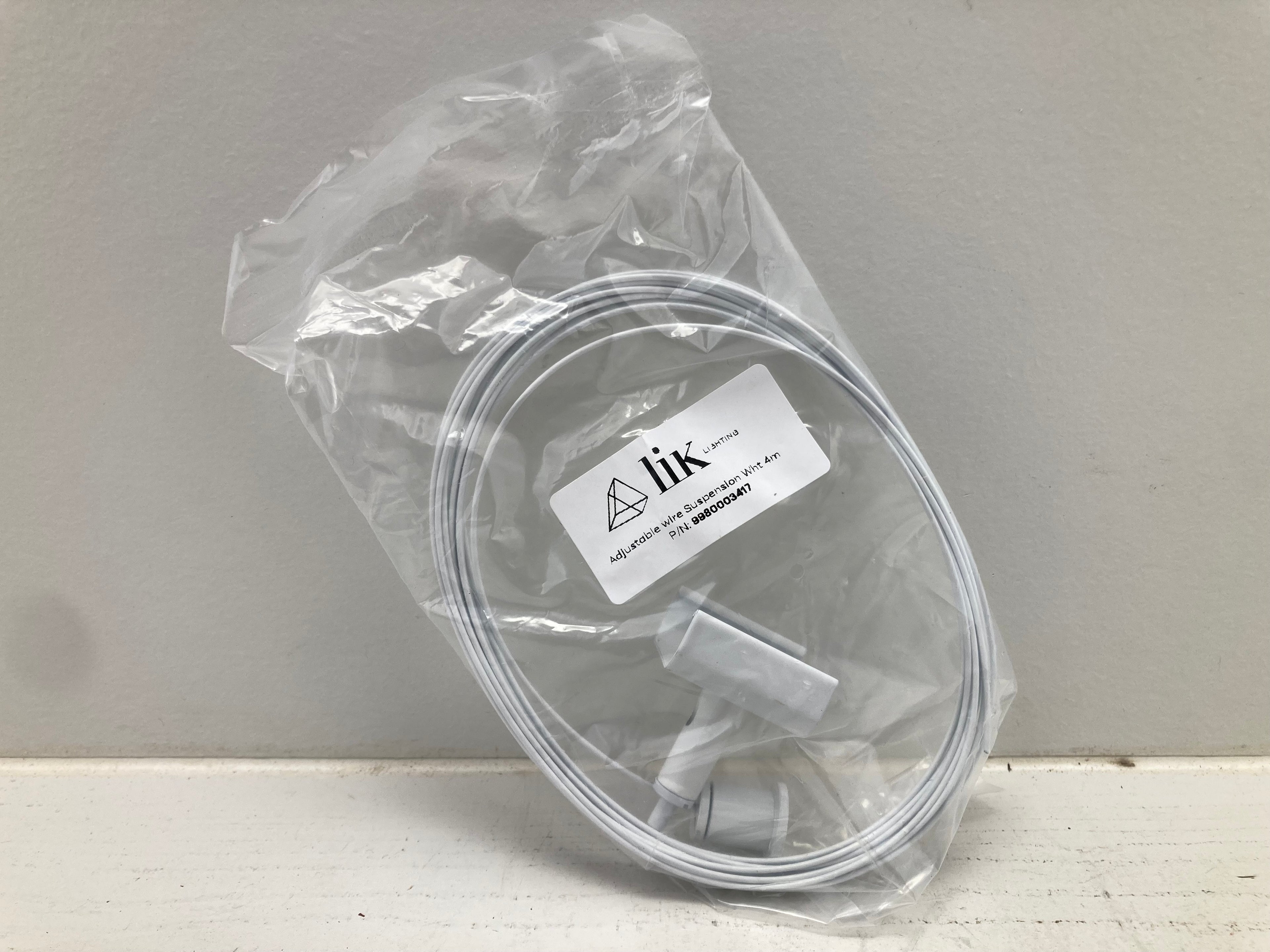Lik Lightning Adjustable Wire Suspension White 4m - 25 pcs. (New)