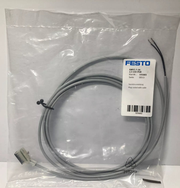 Festo KMYZ-7-24-2,5-LED-PUR 193683 Sensor Cable M12 - 2.5m (New)