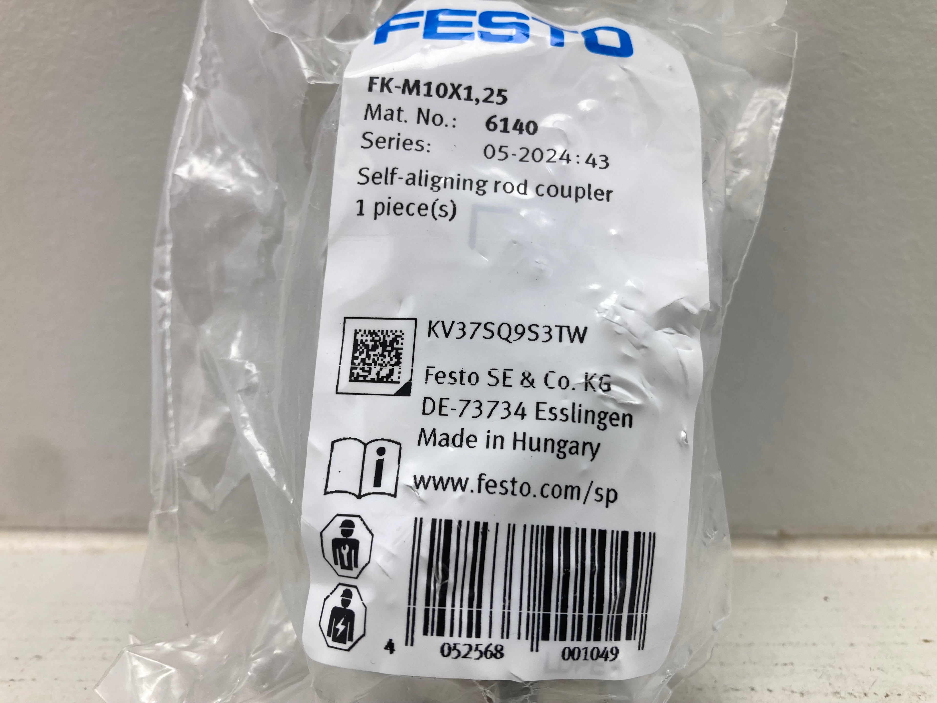 Festo FK-M10X1,25 self-aligning rod coupler pneumatic accessory made in Hungary
