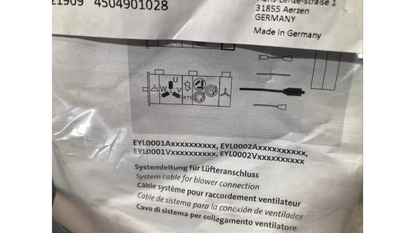 LENZE L-FORCE systemkabel EYL0001A0260L02A00 5x1mm²
