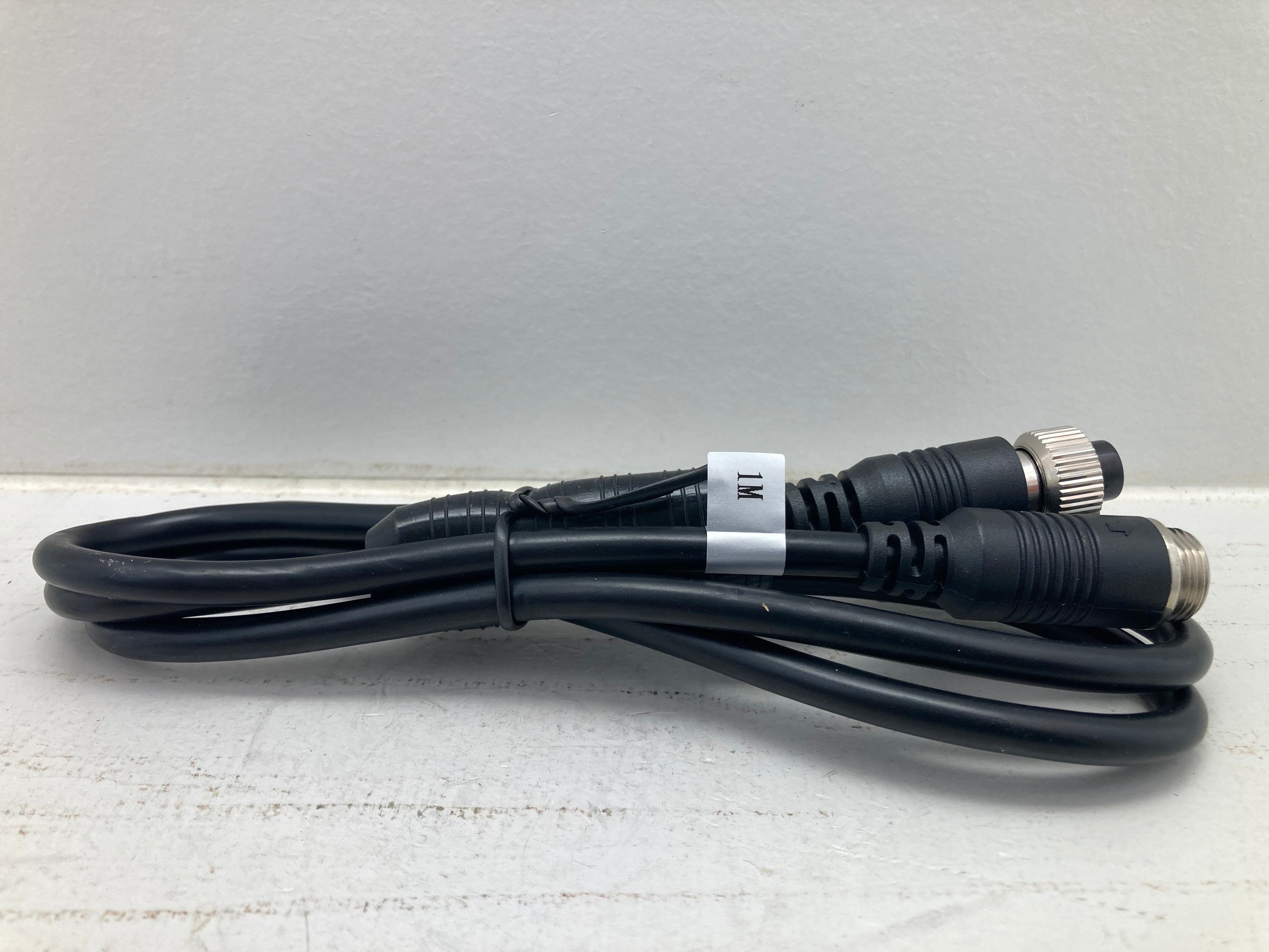 M12 4-pin sensor cable male to female 1m black PUR cable for industrial sensors and automation
