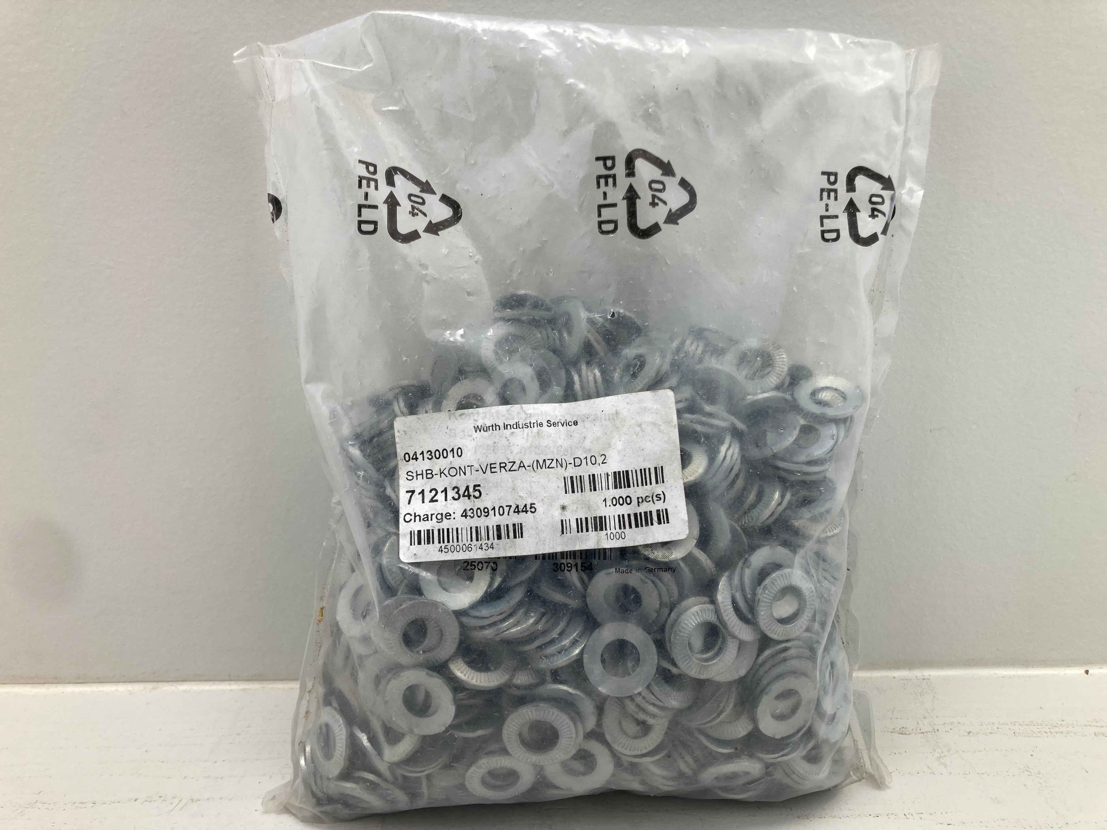 Würth Washers D10.2 Galvanized (MZN) - 1000 pcs. (New)