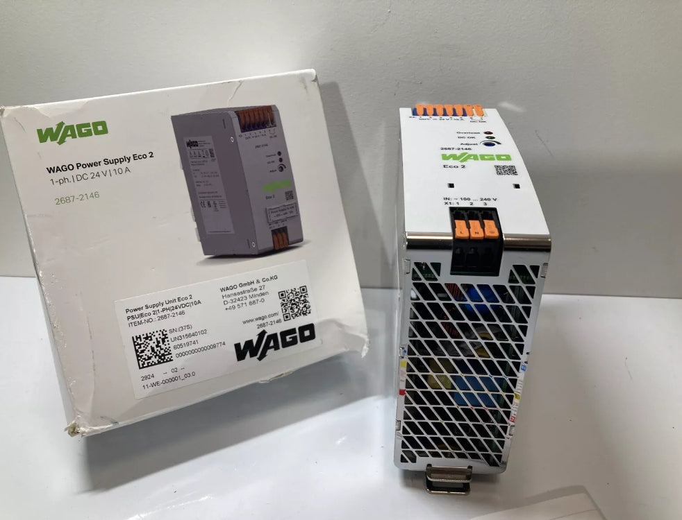 2687-2146 Wago Power Supply Eco 2 . 1ph. DC24V. 10A