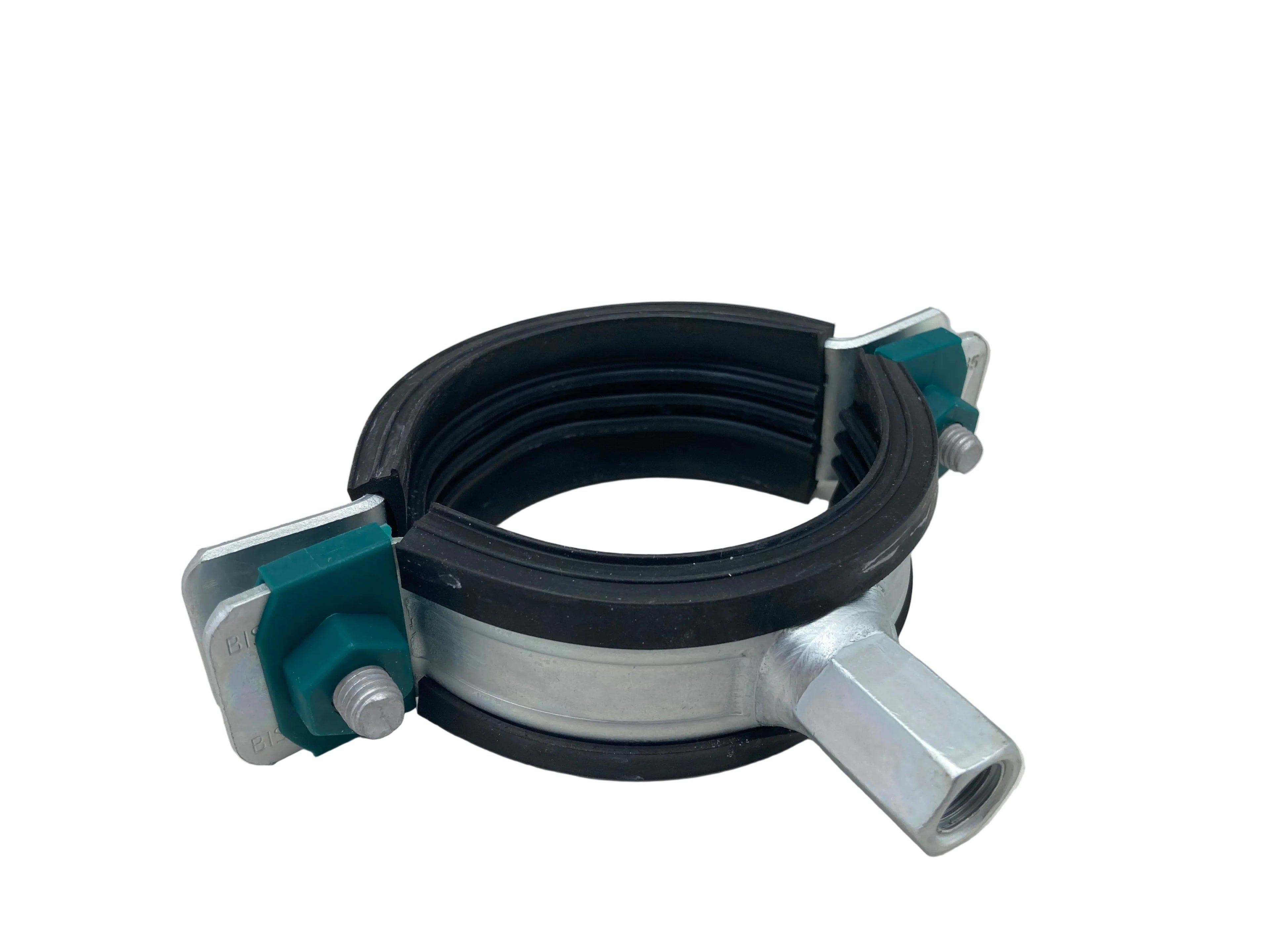 Walraven BIS HD1501 pipe clamp with EPDM rubber for 72-78mm pipes M10/12 thread galvanized steel
