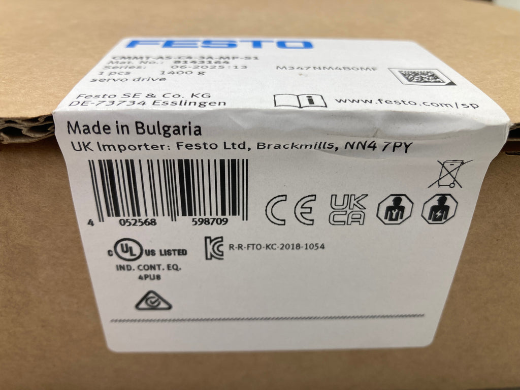 Festo CMMT-AS-C4-3A-MP-S1 servo drive controller in original packaging
