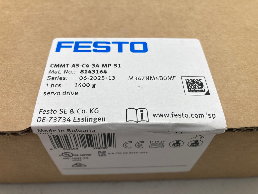 Festo CMMT-AS-C4-3A-MP-S1 servo drive controller in original packaging
