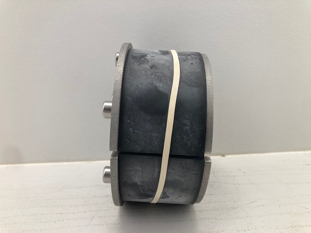 Roxtec H3 135 UG cable transit seal 126281 stainless steel with 3 blue EPDM seals 135mm diameter made in Sweden
