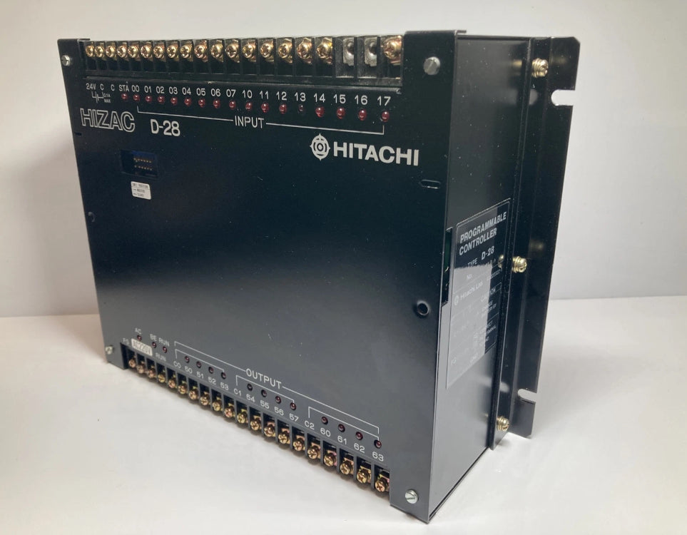 HITACHI HIZAC D-28 programmable controller PLC industrial automation used
