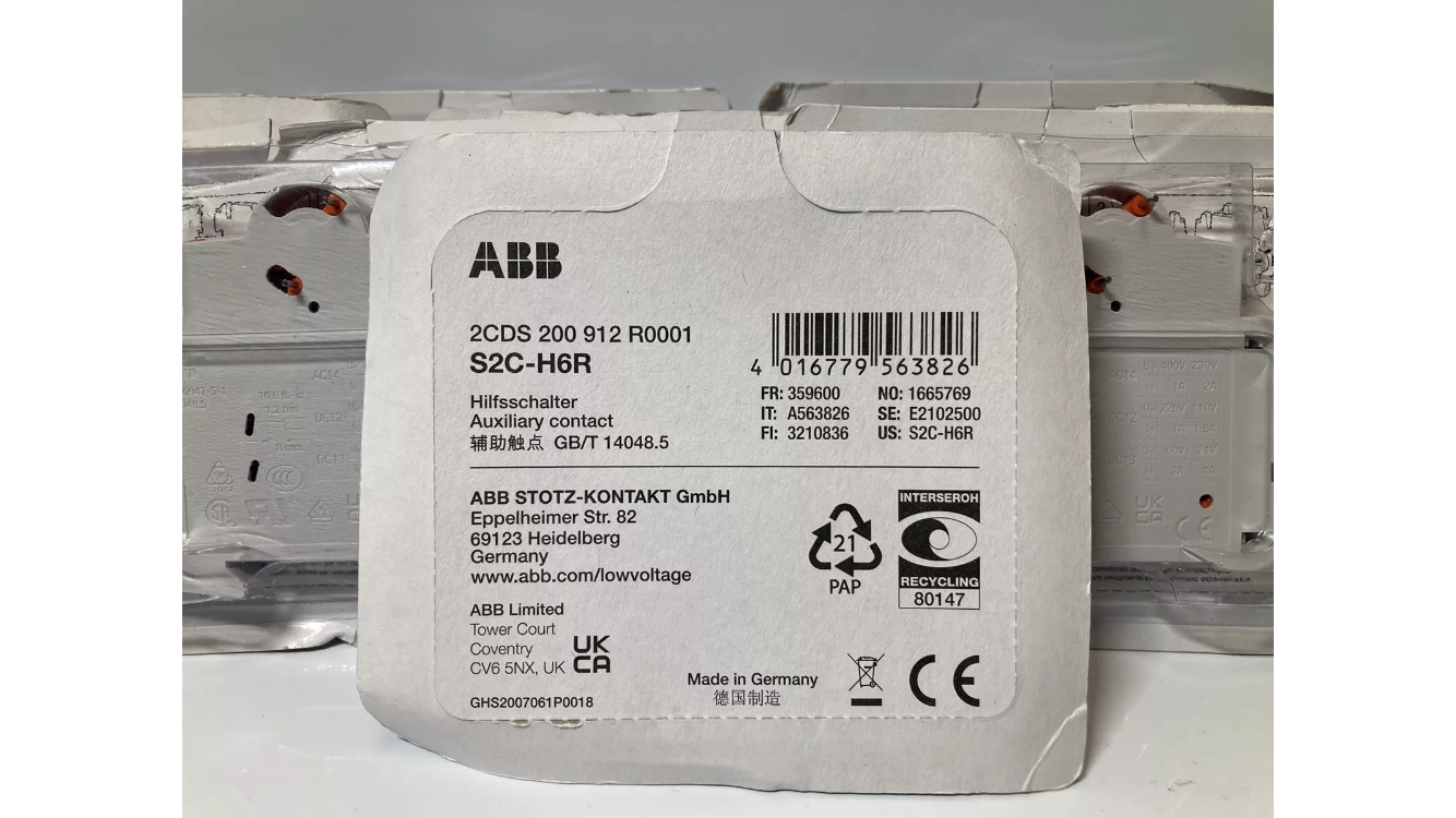 ABB S2C-H6RM signal contact auxiliary contact for contactors and motor protection
