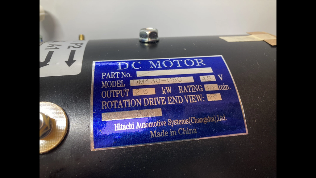 DM430-06G For Yamaha Golf Carts. Hitachi Motor 48V. 2.6KW 3.5HP Drive