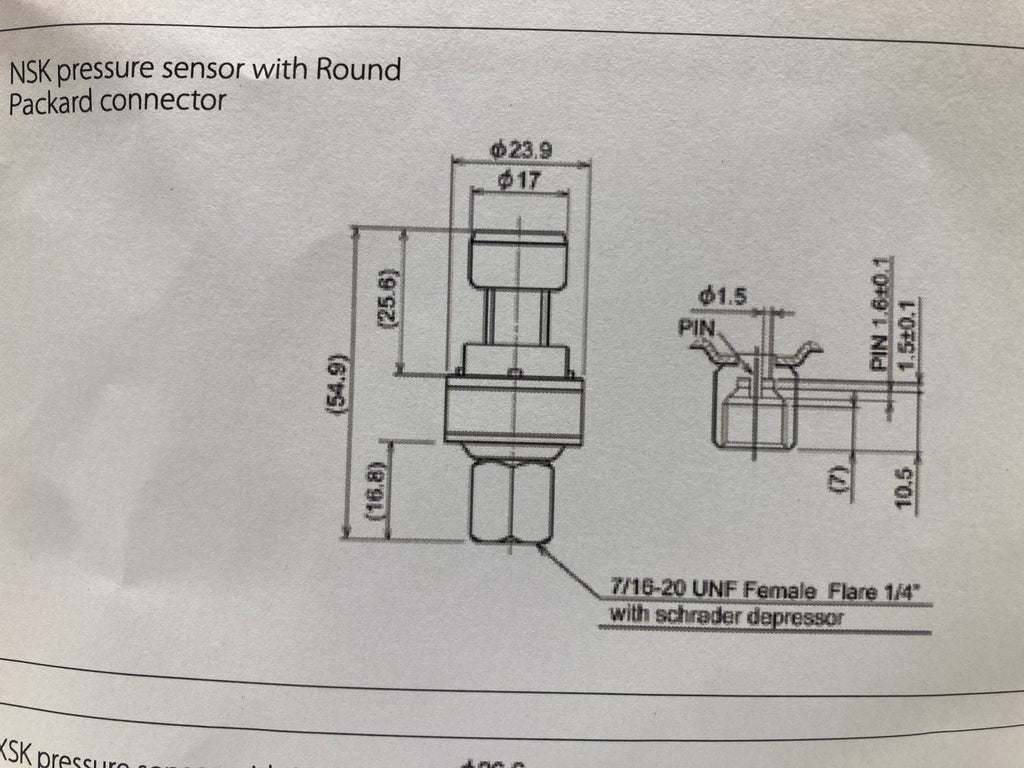 Danfoss NSK-BE 060-U009 3091 tryksensor pressure sensor hydraulik pneumatik
