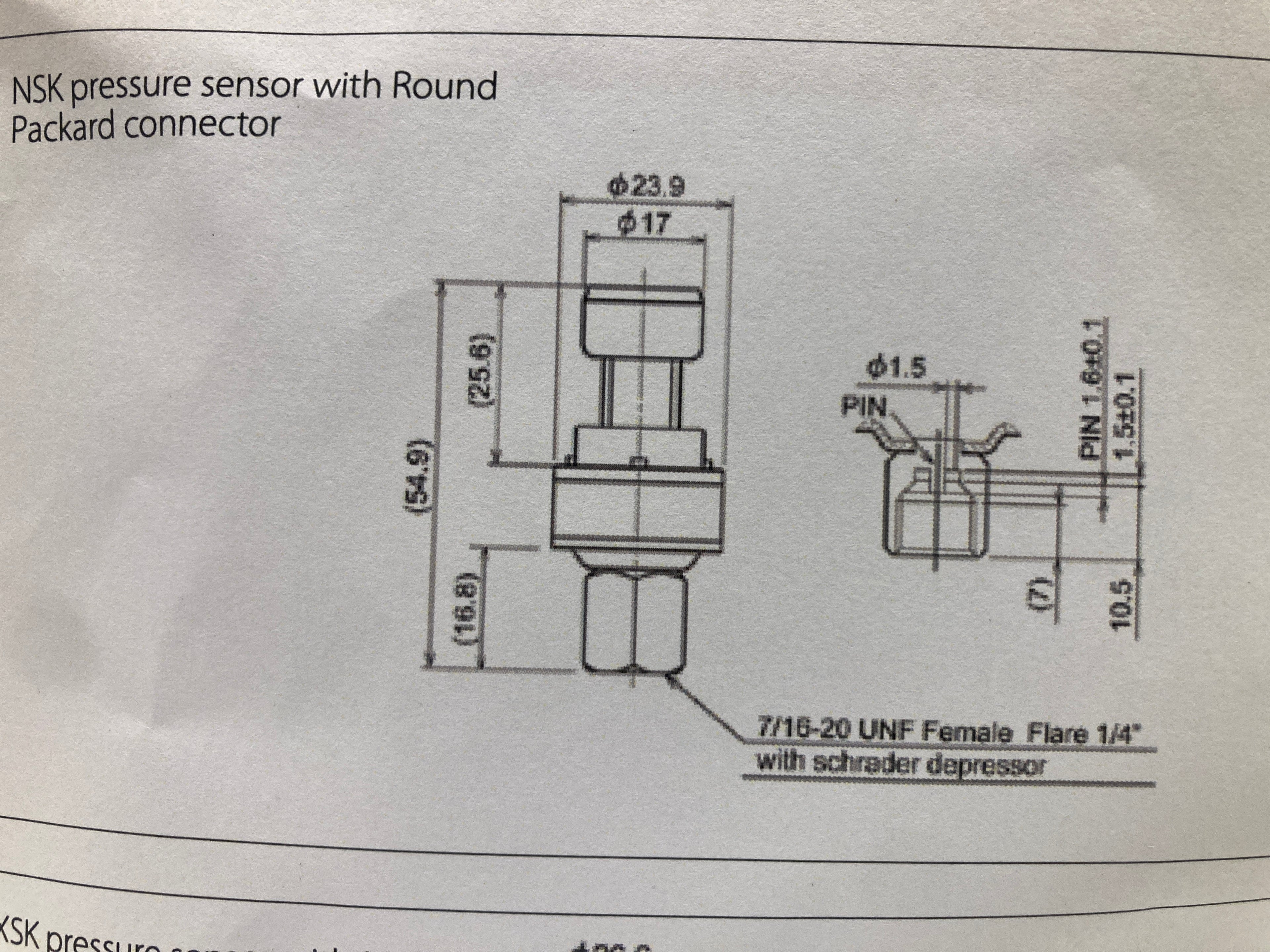 Danfoss NSK-BE 060-U009 3091 tryksensor pressure sensor hydraulik pneumatik
