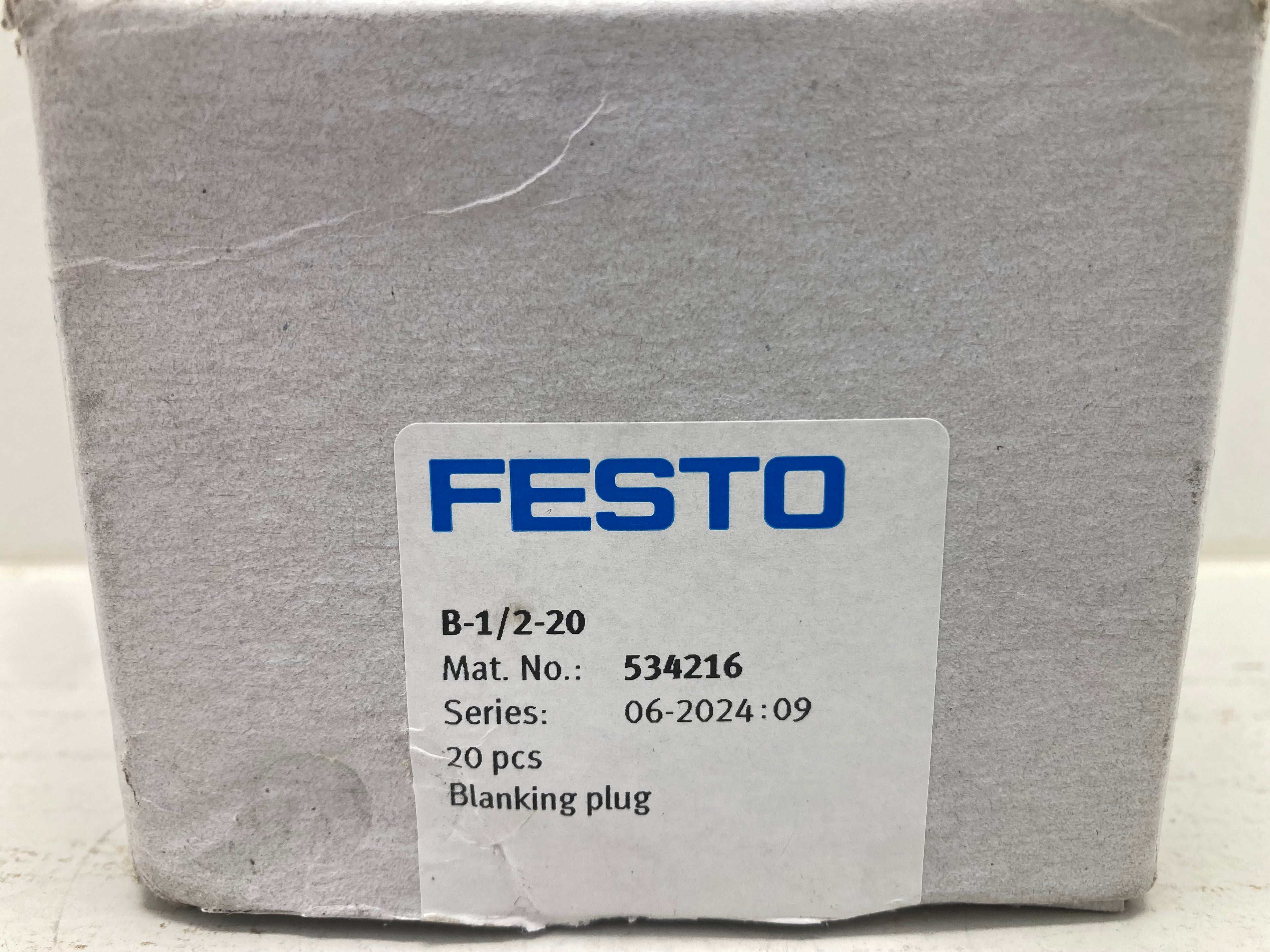 Mærke: Festo
Model: B-1/2-20
Varenummer: 534216