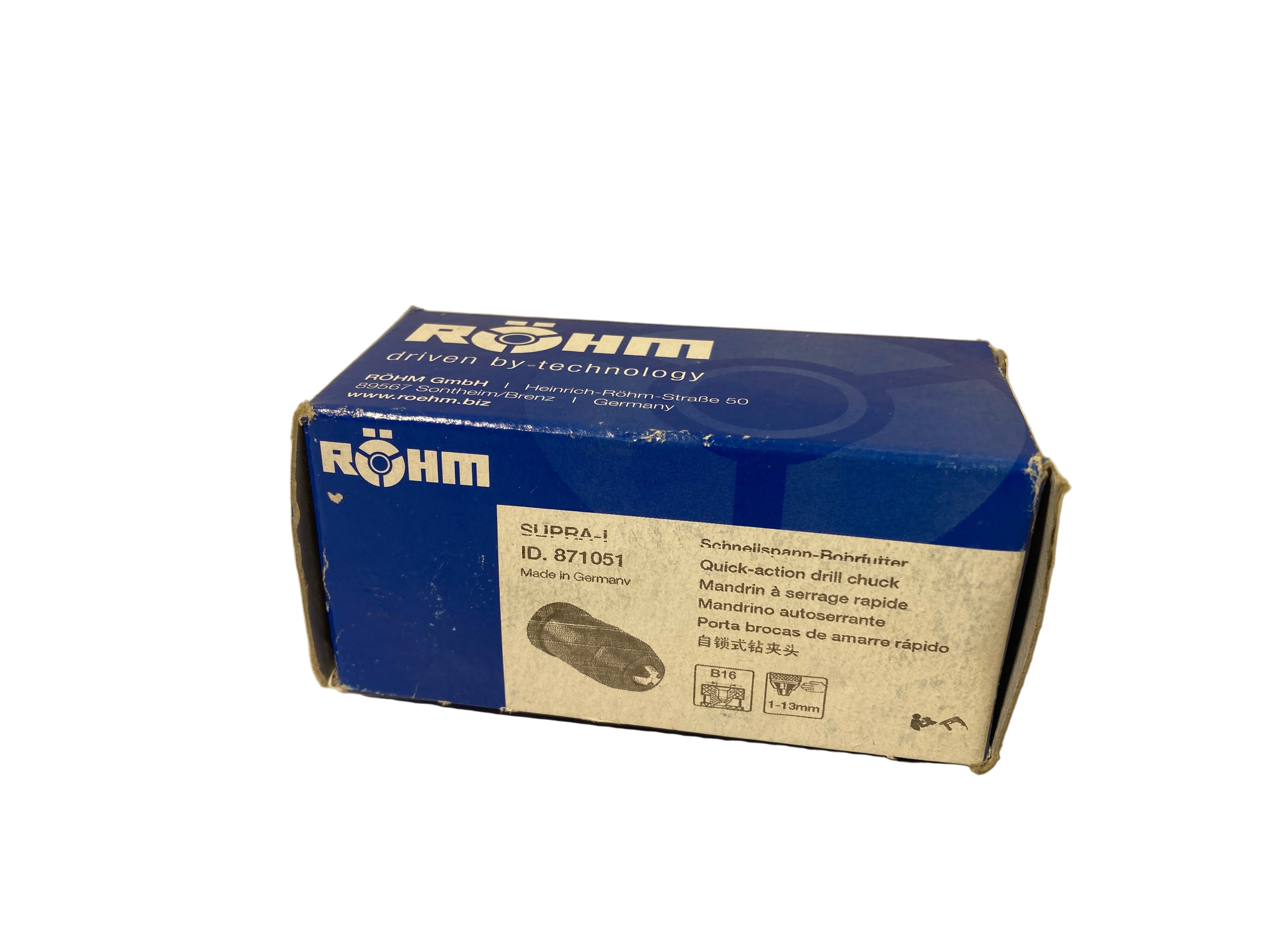 Röhm Røhm Selvspændende borepatron supra 1-13mm B16 871051
