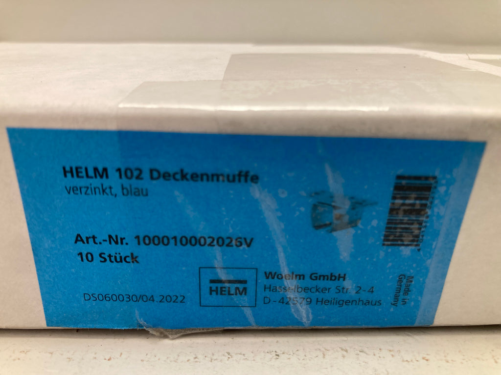 HELM 102 Loftmuffe Deckenmuffe ceiling sleeve galvanized blue for sliding gate systems ceiling mounting
