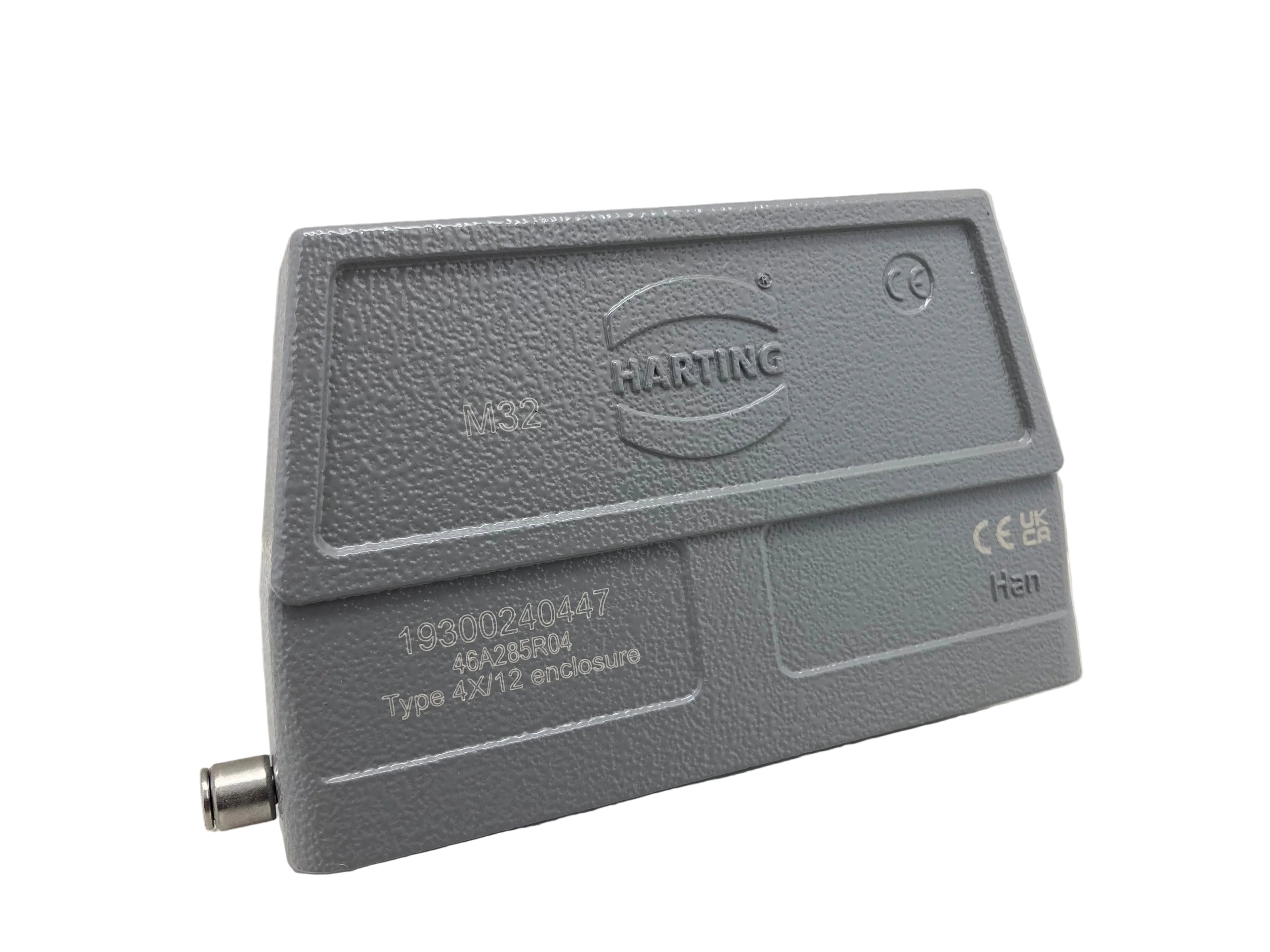 HARTING M32 enclosure 19300240447 Type 4X/12 IP65 gray plastic for industrial electrical installations
