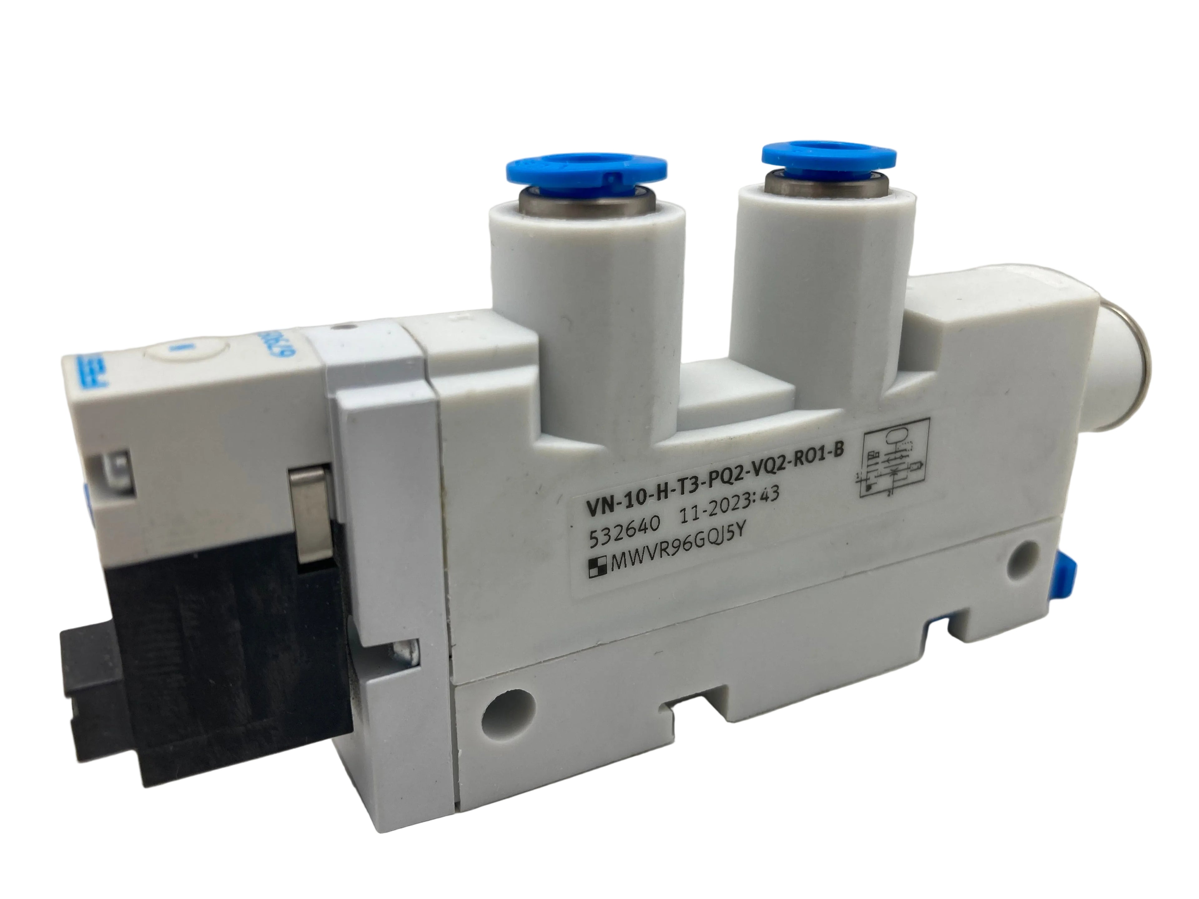 Festo VN-10-H-T3-PQ2-VQ2-RO1-B vacuum generator 532640 with push-in connections for industrial automation made in Hungary

