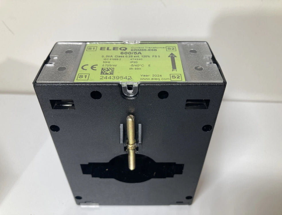 ELEQ ERM85-E6B current transformer 600/5A IP20 50Hz IEC 61869-2 strømtransformer
