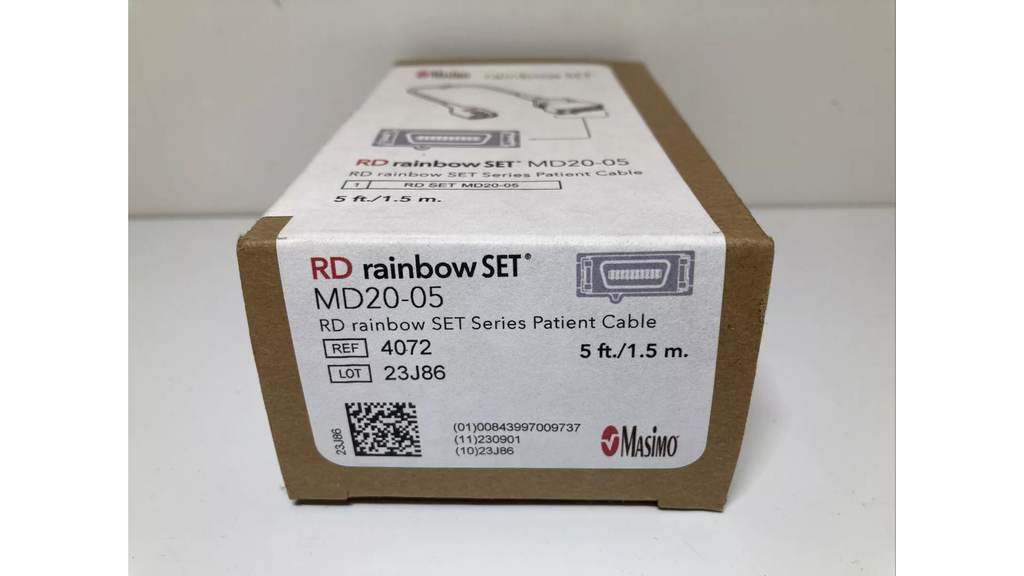 Masimo 4072 RD Rainbow Set MD20-05 patient cable 5ft 1.5m
