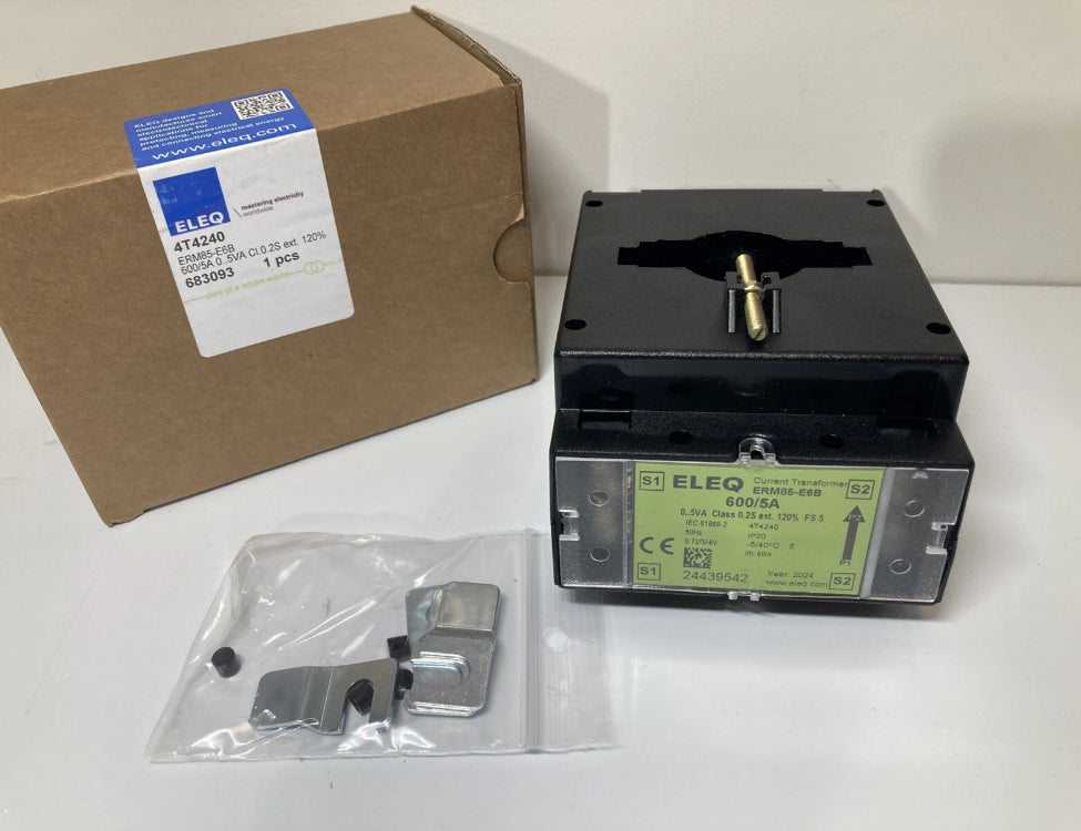 ELEQ ERM85-E6B current transformer 600/5A IP20 50Hz IEC 61869-2 strømtransformer
