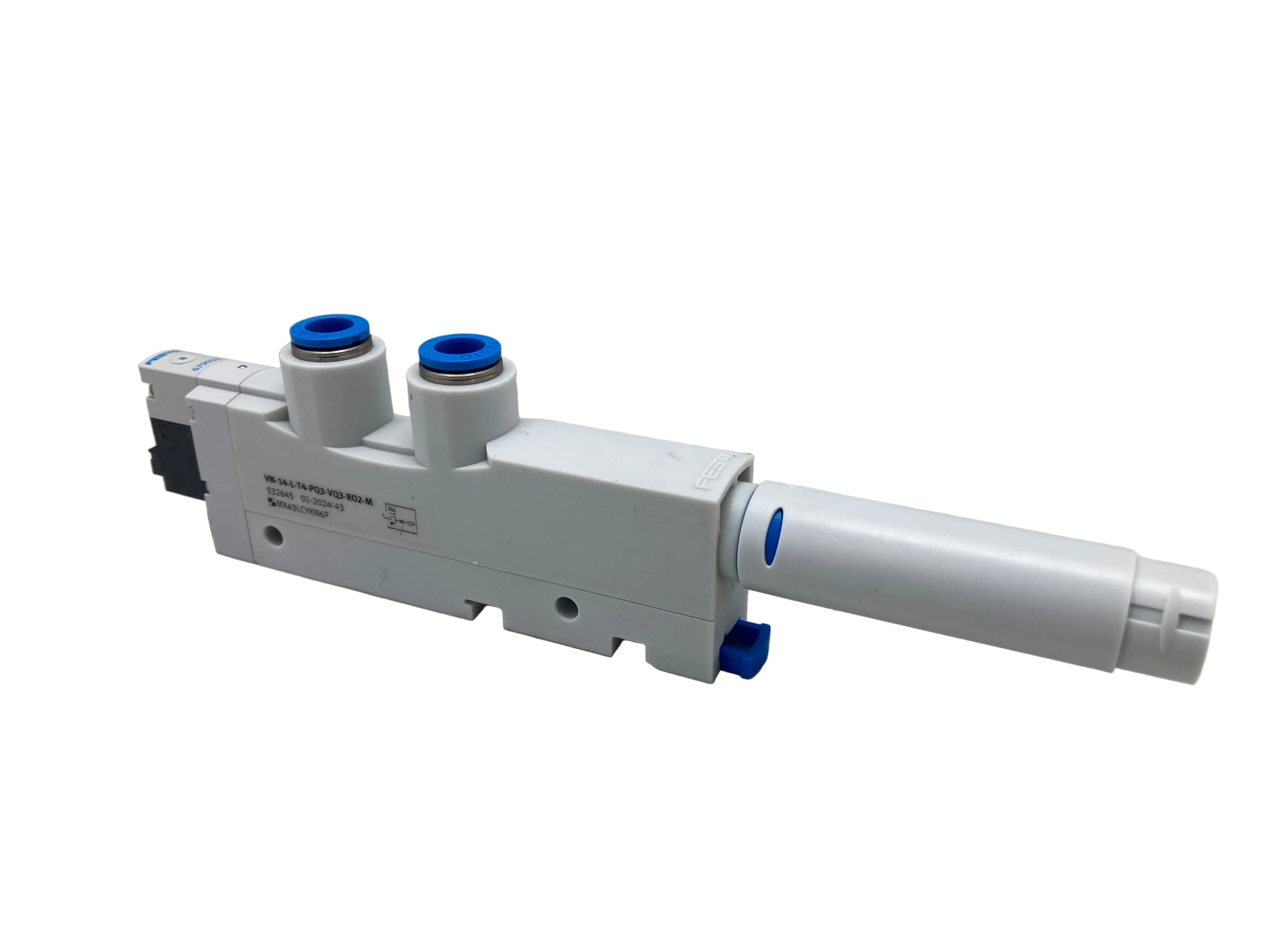 Festo VN-14-L-T4-PQ3-VQ3-RO2-M vacuum generator 532645 with push-in connections for industrial automation made in Hungary
