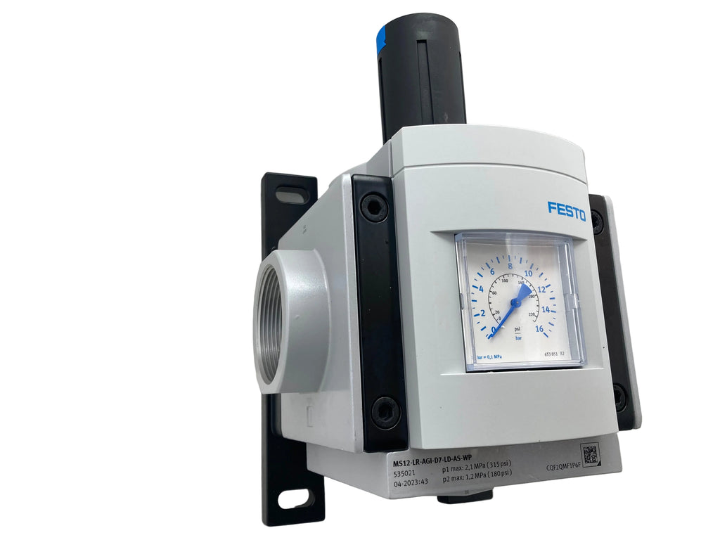 Festo MS12-LR-AGI-D7-LD-AS-WP service unit air treatment pressure gauge pneumatic
