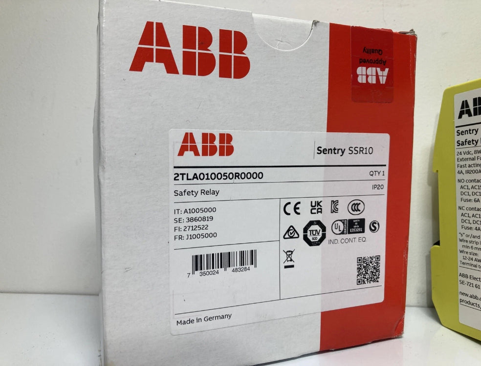 ABB 2TLA010050R0000 Sentry SSR10 Safety Relay 24V DC (New)