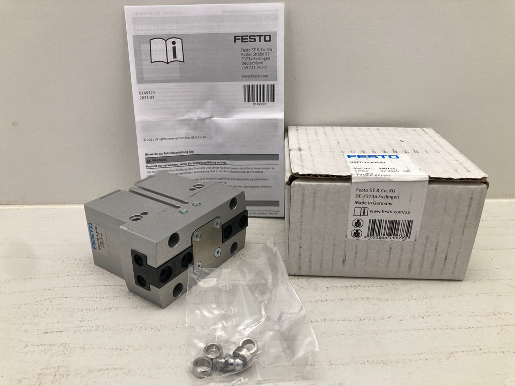 Festo HGPT-35-A-B-G2 pneumatic parallel gripper with aluminum housing
