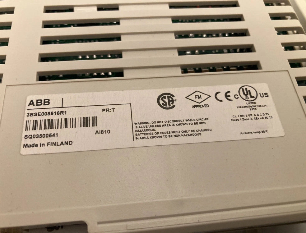 ABB AI810 Analog Input Module (3BSE008516R1) DIN Rail