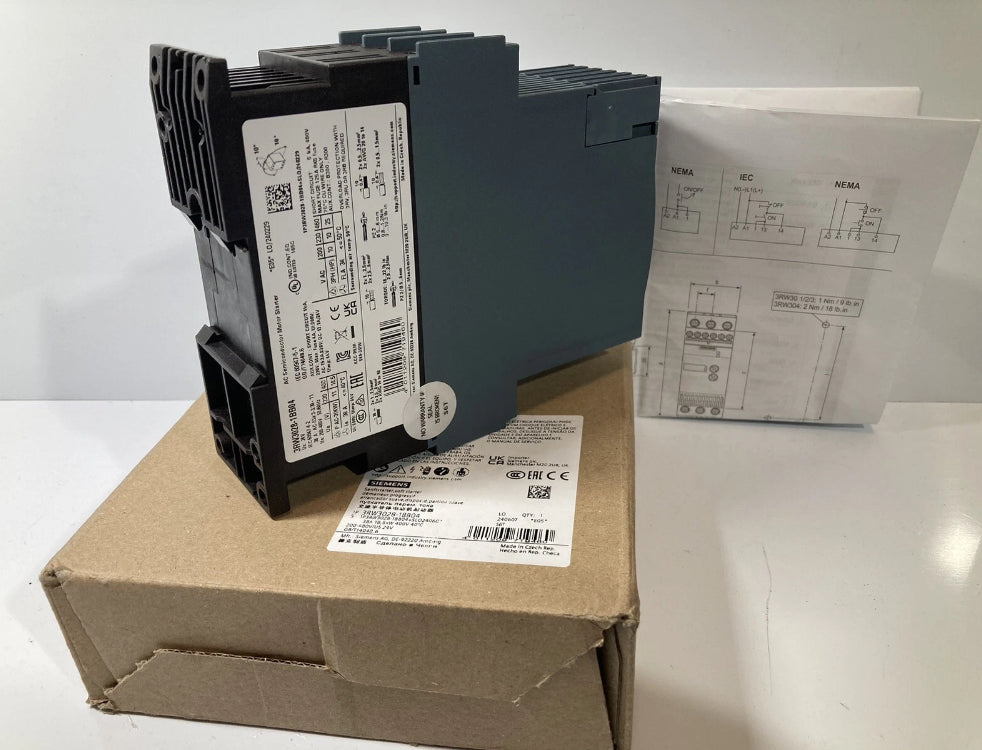 Siemens 3RW3028-1BB04 Sirius Soft Starter 200-480V 230/11 400/18.5KW. AC 24V