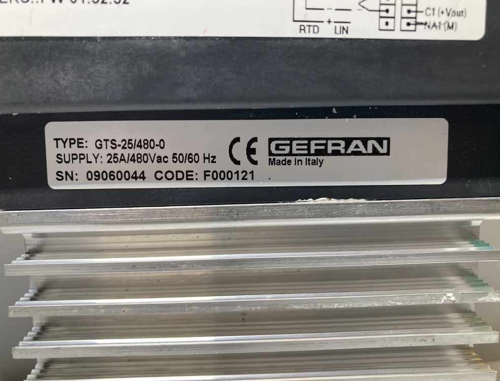 Gefran GFX-S1-25/480-0-0-00-P-CV _ GTS-25/480-0 _ F030771 _ F000121 (Used)
