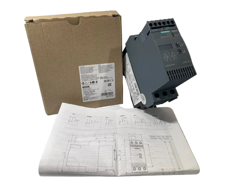 Siemens 3RW3028-1BB04 Sirius Soft Starter 200-480V 230/11 400/18.5KW. AC 24V
