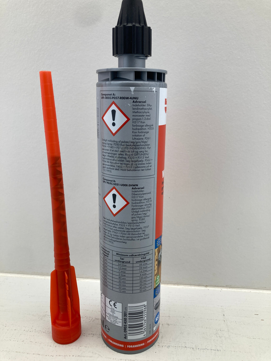 Würth WIT-VM 250 injektionsmørtel 300ml 2-komponent forankring beton murværk
